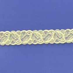 5 Yds 1 1/4"   Yellow Stretch Lace   4401