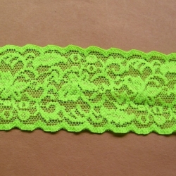 5 Yds  2 1/4"  Neon Green Stretch Lace  4452 