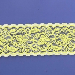 5 Yds  2 1/2"  Canary Yellow Stretch Lace  4455 