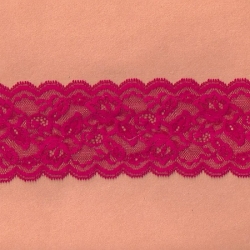  5 Yds   3"  Berry Red Stretch Lace 4485  