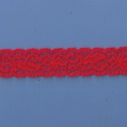 5 Yds 1"  Red  Stretch Lace  4835  