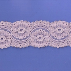 5 Yds 2 3/4"  Rosy Pink Stretch Lace  4855 
