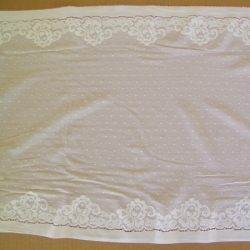 5 Yd 17"  Double Sided White Stretch Lace  4868  
