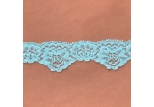 5 Yds  1 5/8"  Blue Green Stretch Lace 4876  