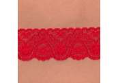  5 Yds   2 3/4"  Red Stretch Lace 4923 