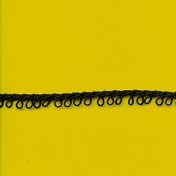 5 Yds   1/4"   Tiny Black Loop Trim    1560 