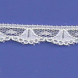 5 Yds  3/8"  White Scalloped Lace   4280
