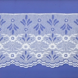 5 Yds 5 1/2"  White Poly Lace  4948